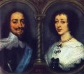 Carlos I de Inglaterra y Enriqueta de Francia, pintor barroco de la corte Anthony van Dyck